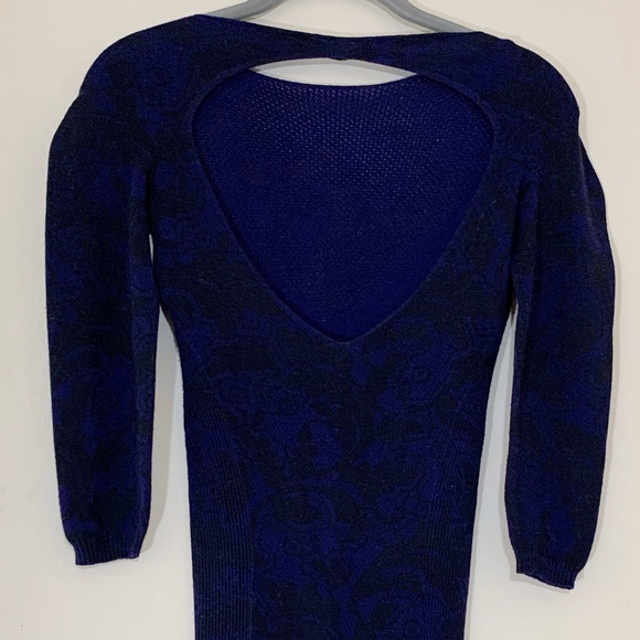 Pinko Rib knit open back long sleeve dress - Picture 2 of 5